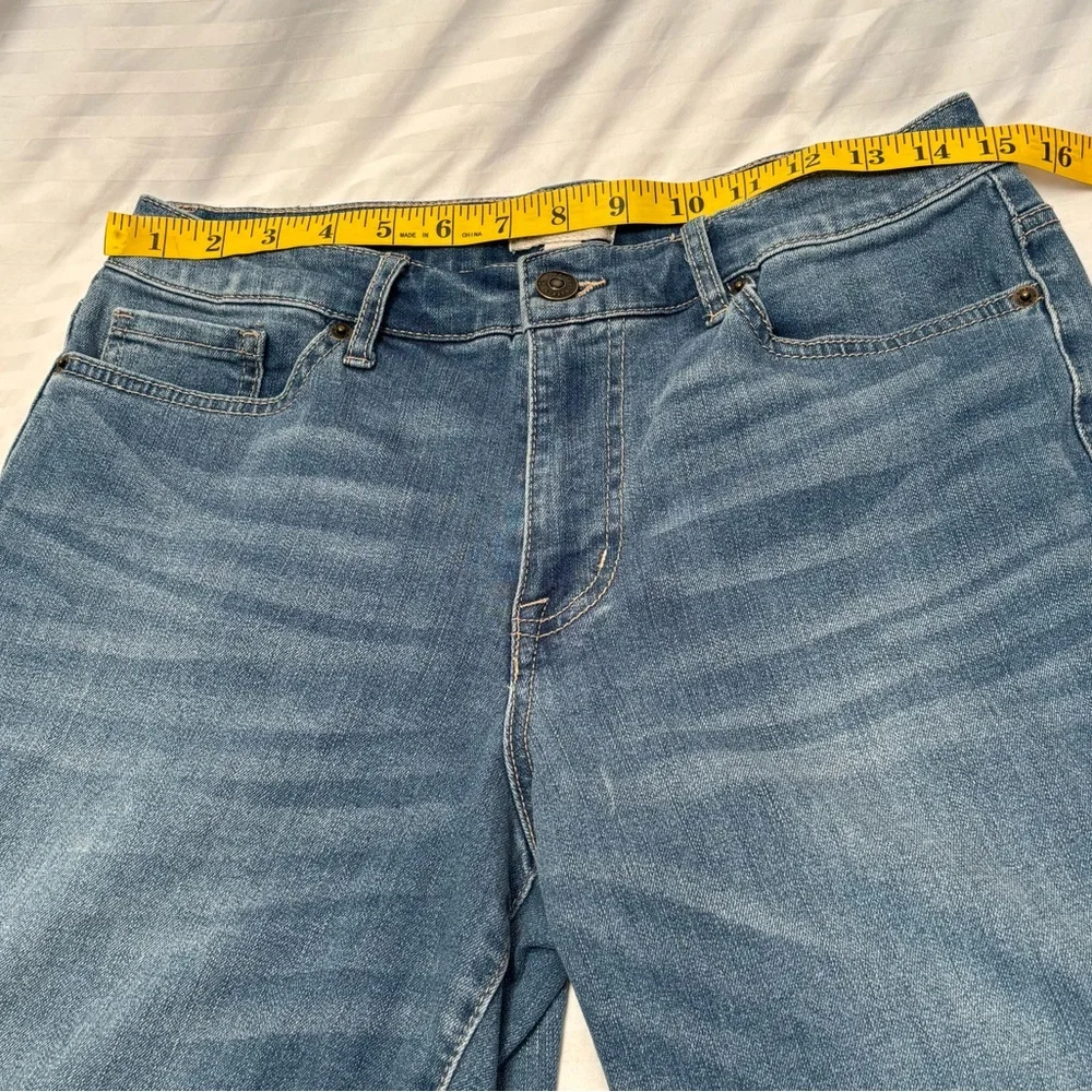 Logo by Lori Goldstein Jeans Size 6P Petite Wide Leg Cropped Raw Hem - Picture 6 of 15